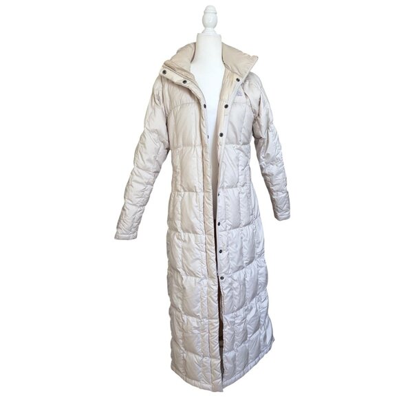 Rare ✨The North Face 700 down cream full ankle length Nuptse duster parka Small - Picture 5 of 10